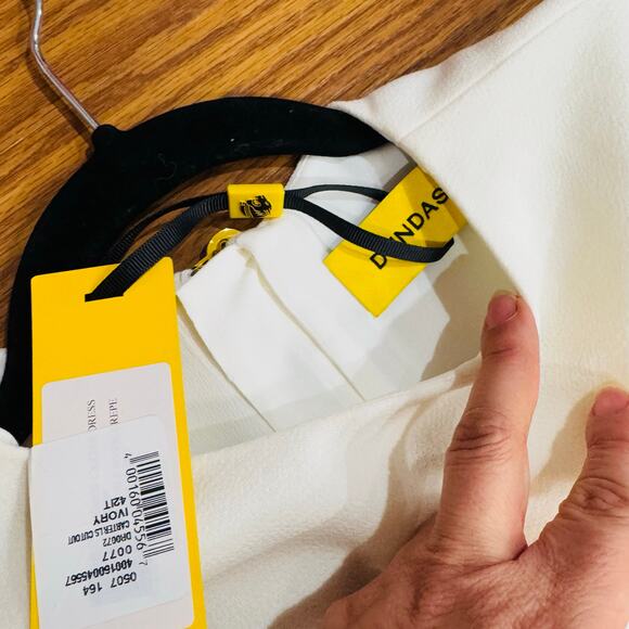 DUNDAS bride wool Ivory Long sleeve NWT Carter Cut-Out Dress 42 (US 6) - Picture 13 of 16